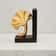 Splendid Abstract Leaf Bookend | Gold | Polyresin