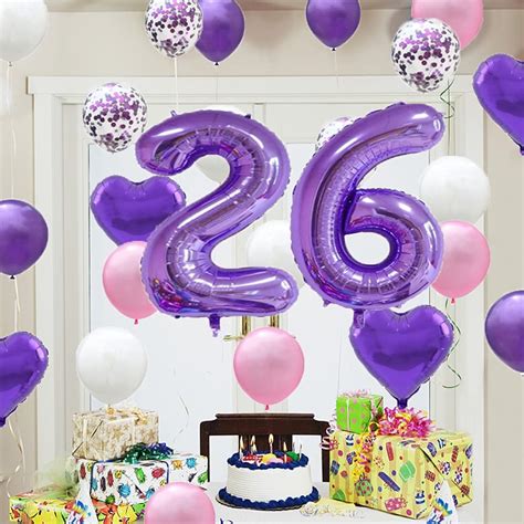 Buy Sweet 26th Birthday Balloon 26th Birthday Decorations Happy 26th ...