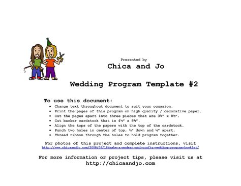 Image result for Sample of Wedding Program