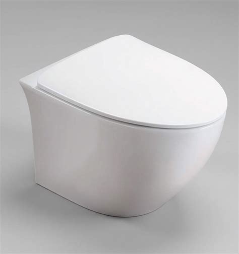 RIMLESS WALL HUNG WC WITH UF SOFT CLOSE SLIM SEAT COVER, HINGES, ACCES ...