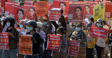 Myanmar coup: Fresh protests erupt as military leaders cut internet ...
