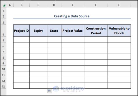 Image result for Excel Create Table as Data Source