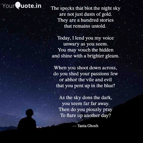 The specks that blot the ... | Quotes & Writings by Tania Ghosh | YourQuote