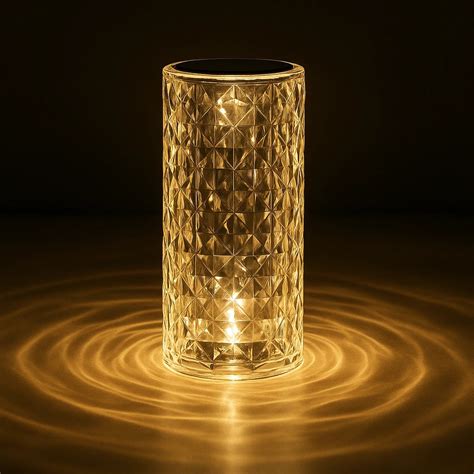 Crystal Touch Lamp – Elegant RGB LED Light with Diamond Cut Design ...