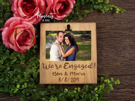 We're Engaged Personalized Engagement Picture Frame | Etsy
