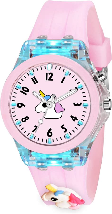 SWADESI STUFF Cute Cartoon Multi Color Lights Rubber Strap Analog Watch ...