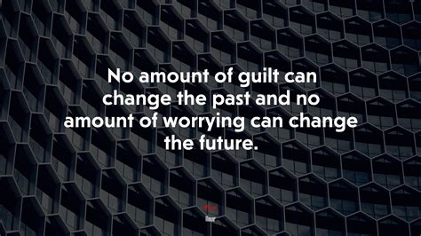 #662379 No amount of guilt can change the past and no amount of worrying can change the future ...