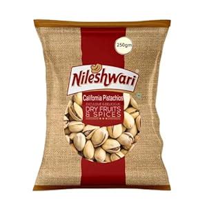 Nileshwari Agro Premium California Roasted & Salted Pistachios 250g ...