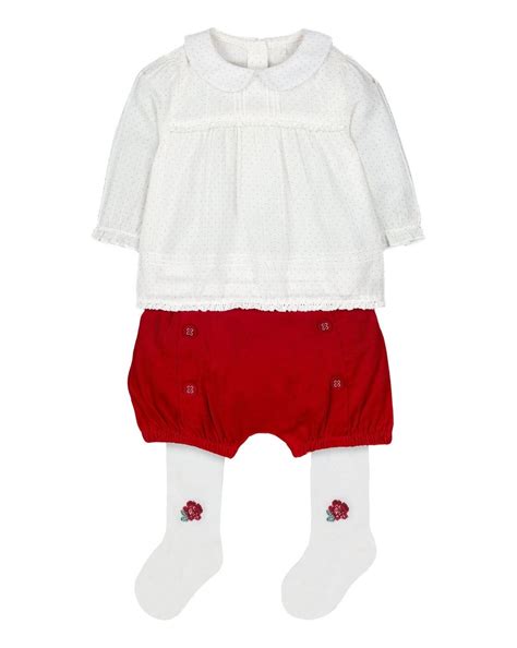 Buy Girls Full Sleeves Polka Dot Top,Cord Shorts And Tights Set ...