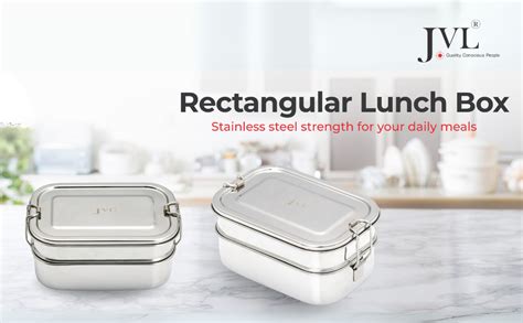 Buy JVL Classicware Stainless Steel Lunch Box Single Tier, Capacity ...