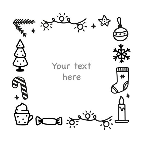 Holiday Border Clip Art Black And White