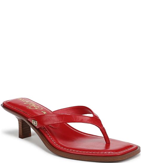 Sam Edelman Dollie Leather Kitten Heel Thong Sandals | Dillard's