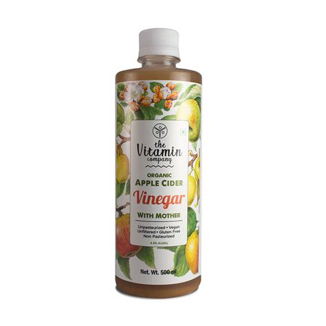 The Vitamin Company Organic Apple Cider Vinegar with Mother, 500 ml ...