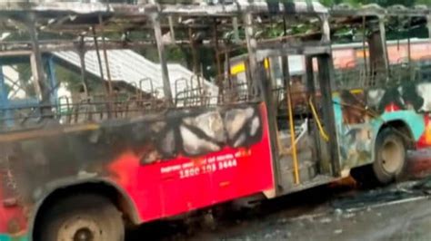Bengaluru BMTC bus catches fire near HAL stop; major accident averted ...
