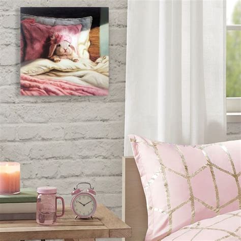 Miss Bed Hare Canvas Wall Art, 12" | At Home