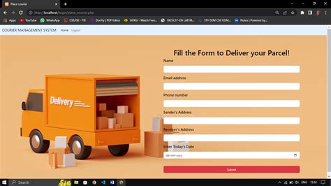 Courier Service Management System Using Python 的图像结果