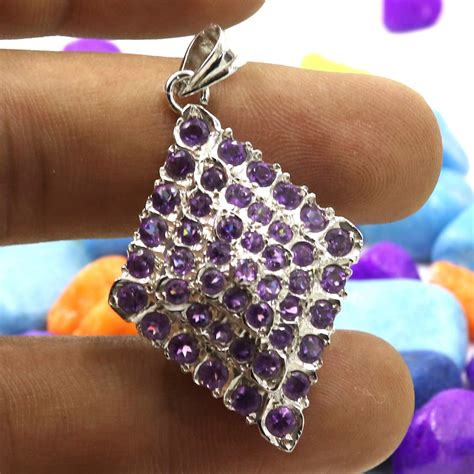 Buy Amethyst Gemstone Filigree Pendant/925 Sterling Silver/designer ...