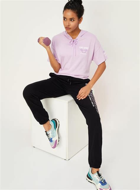 Buy Women Typographic Printed Hooded T-shirt Online at just Rs. 499.0 ...