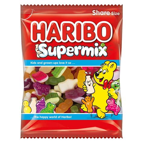HARIBO Supermix Fruit and Milk Flavour Gummy Candies, 160 gm, Blue ...
