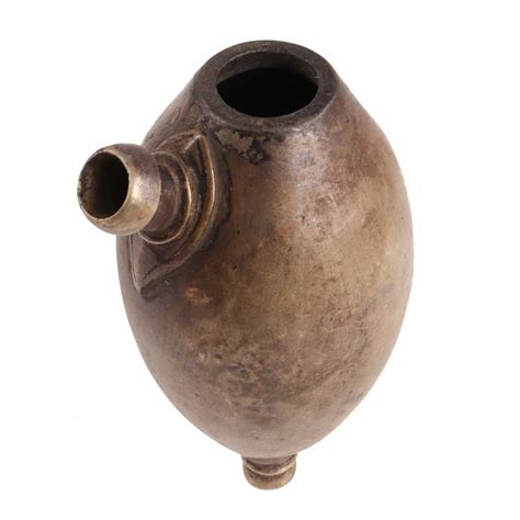 Oval Drop Brass HookahÂ Base Pot In Antique Finish