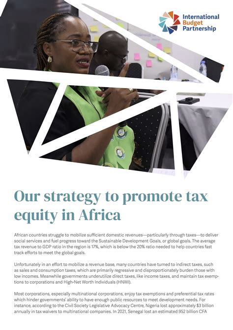 Our strategy to promote tax equity in Africa - International Budget ...