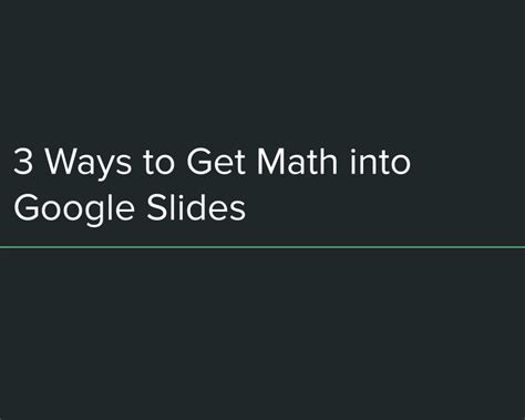 Image result for Math Classes Using Google Slides