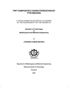 FRP composites characterization by ftirimaging - ethesis