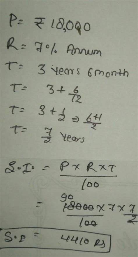 A man borrowed ₹18.5000 from his friend at 7%per annum simple interest ...