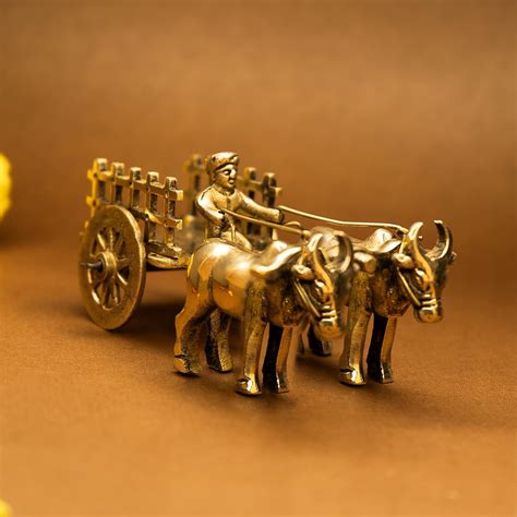 Buy Two Moustaches Brass Horse Cart Replica Showpiece, Showpieces for ...