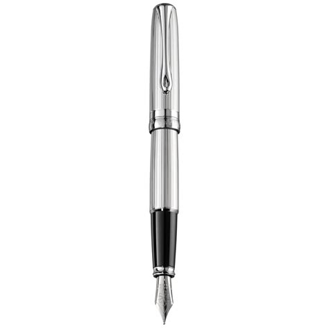 Diplomat Excellence A2 Guilloche Chrome Fountain Pen – The Pen World