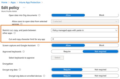 Image result for App Protection Policy Intune Android
