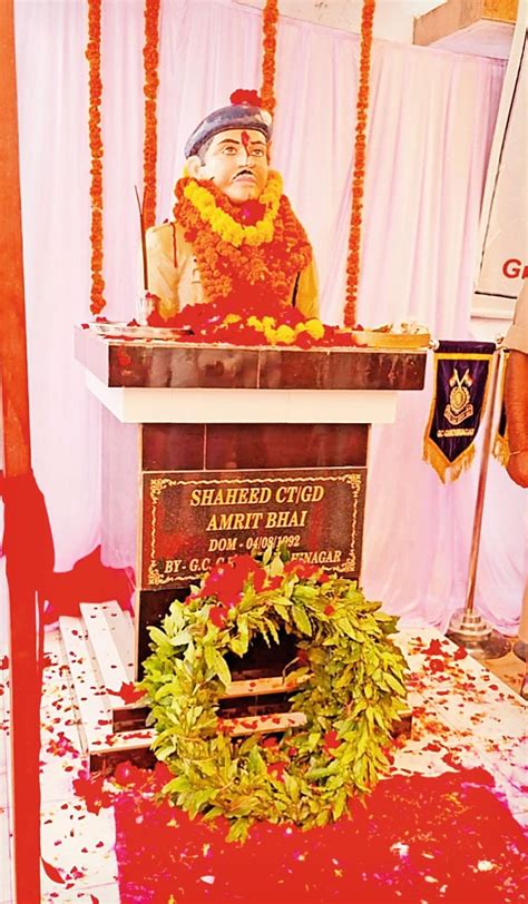 Unveiling of a statue of a martyred soldier in Timbachudi, Vadgam ...