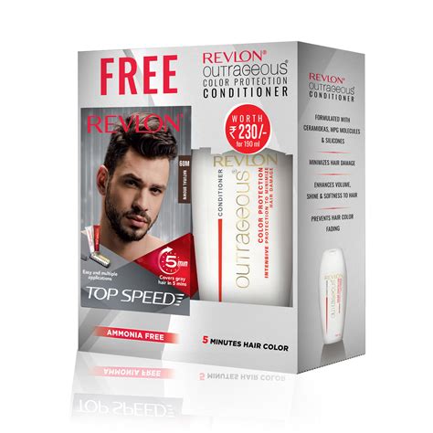 Revlon Top Speed Hair Color for Men (With Outrageous Conditioner 190 m ...