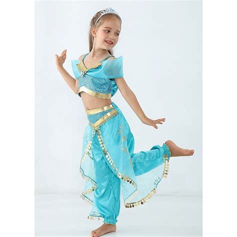 Princess Jasmine Costume Girls' Fairytale Theme Performance Cosplay ...