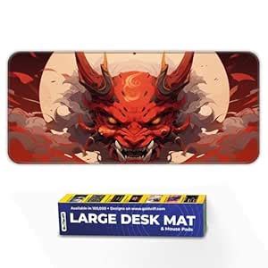 Trading Mantras Mask Demon [Orange] Large Extended Gaming Mouse Pad ...