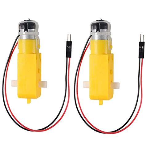 2Pcs DC Electric Motor 3V-6V Dual Shaft Geared TT Motor Magnetic ...