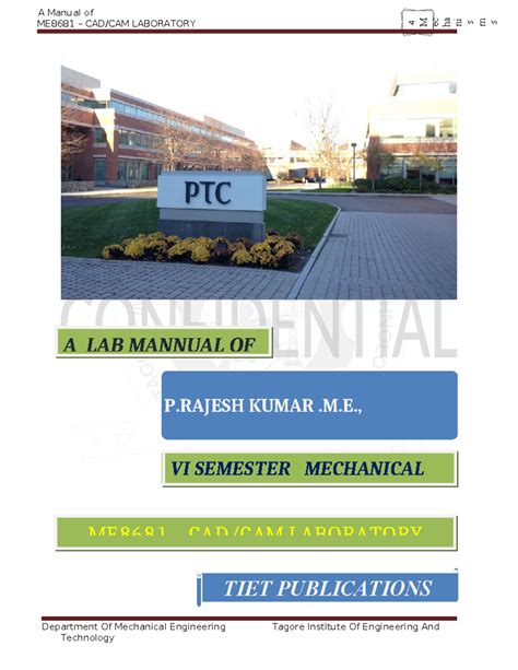 CAD CAM Manual - 4 M ec ha ni s m s ME8681 – CAD/CAM LABORATORY ...