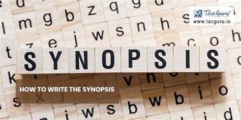 How To Write The Synopsis