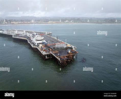 SANTA CRUZ, CA - DECEMBER 24: Aerial photo shows aftermath of the pier ...
