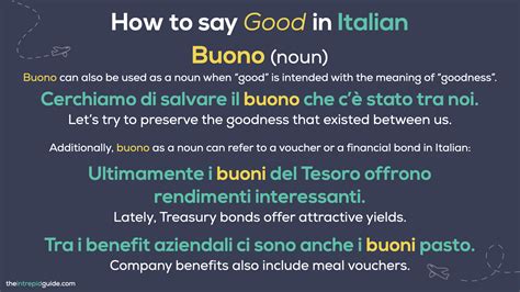 How to say GOOD in Italian with BUONO, BRAVO, BENE and MORE - The ...