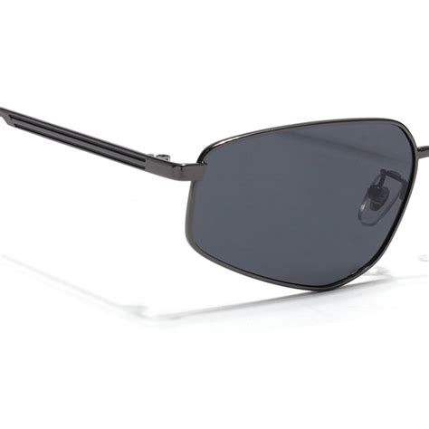Claw | Black Rectangle Polarized Sunglasses | Gunmetal Grey Frame - PM