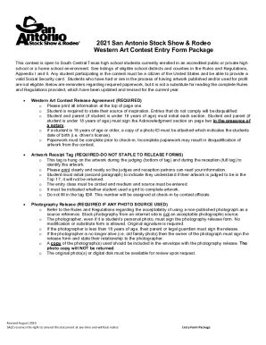 Fillable Online 2021 San Antonio Stock Show & Rodeo Western Art Contest ...