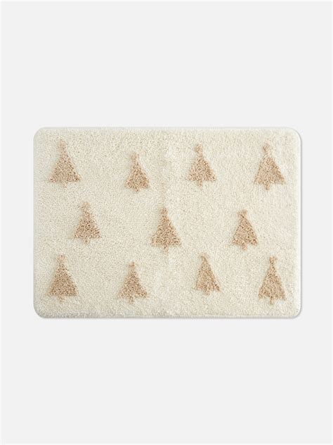 Beige Christmas Tree Bath Mat | Primark