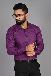 FUBAR Men Solid Formal Purple Shirt - Buy FUBAR Men Solid Formal Purple ...