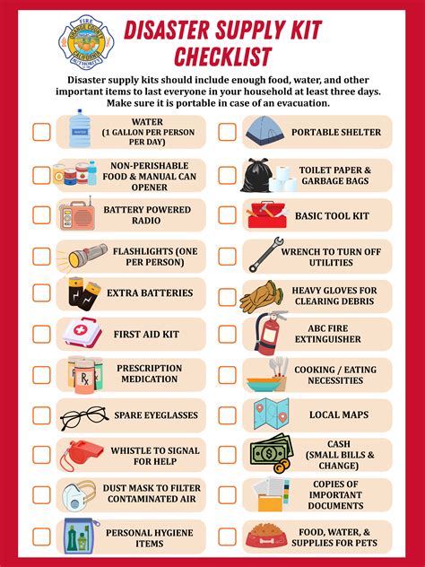Disaster Supply Kit Checklist - OCFA