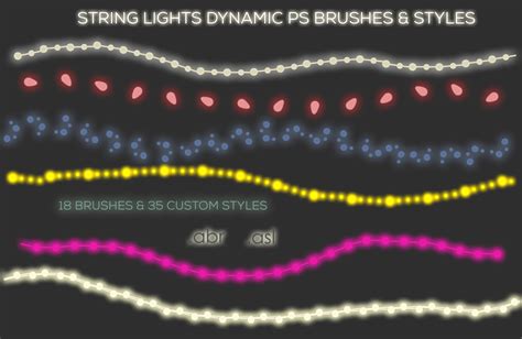 PS String Lights Brushes & Styles – MasterBundles