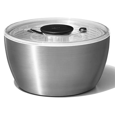 Oxo Stainless Steel Salad Spinner Review at William Woodard blog