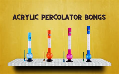 STRONG BONG Double Percolator Acrylic Bong – Orange | Easy to Clean ...