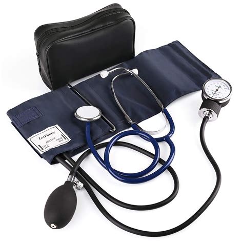 LotFancy Aneroid Sphygmomanometer and Stethoscope Kit, Manual Blood ...