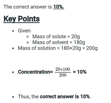 If the mass of solution is 200g and that of solvent is 180g, find the ...